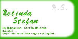 melinda stefan business card