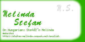 melinda stefan business card